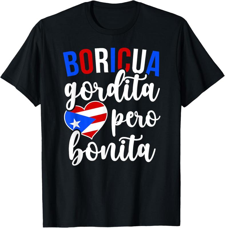 100%25 Cotton Boricua Latina Funny Puerto Rico Woman Puerto Rican Girl T-Shirt