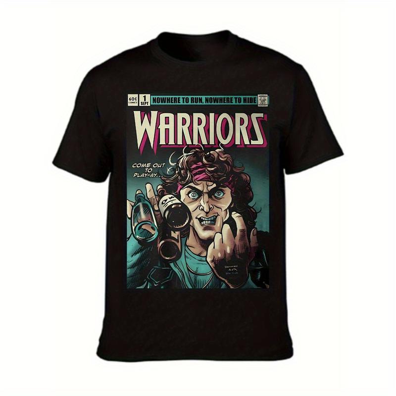 100%25 Cotton 1980S Samurai Movie Inspired T-Shirt - Cotton, Punk Rock & New York Gang Style, Men'S Short Sleeve T-Shirt Golf Gift T-Shirt For Men And Women