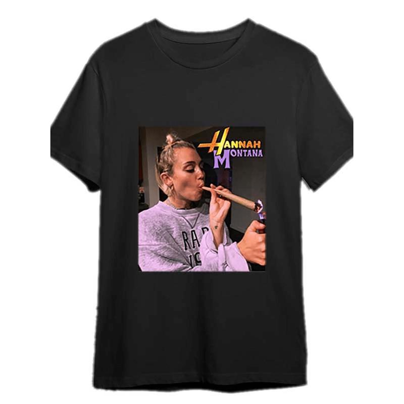 [Vintage Hannah Montana Sweatshirt] Vintage Hannah Montana Sweatshirt, Hannah Montana T-shirt, Hannah Montana 335397 Men's Short Sleeve Fun Graphic T-shirt Collection Black PR