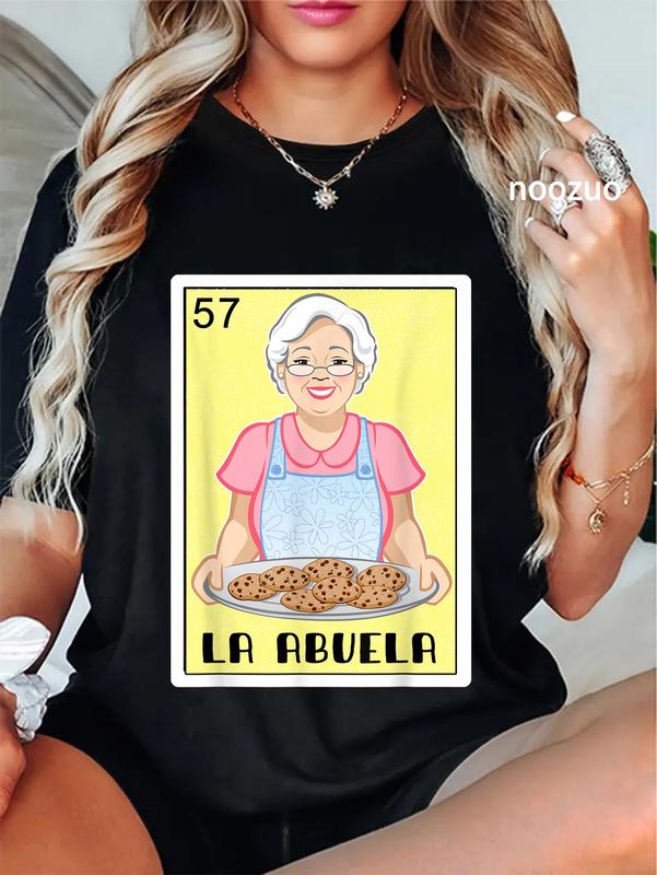 100%25 Cotton Unisex Spanish-Mexican Bingo Funny Gifts for Abuela - La Abuela T-Shirt