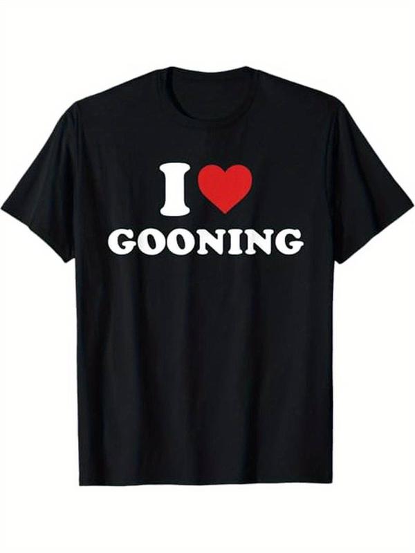 Summer t Shirts I Love Gooning Design T-Shirt, 100%25 Cotton, Halloween Thanksgiving Christmas Gift for Men Women Family Friends