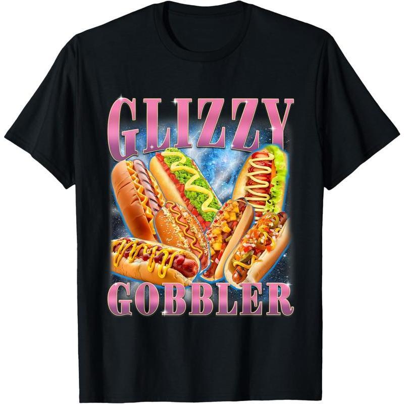 100%25 Cotton 100%25 Cotton Funny Glizzy Gobbler Meme Hilarious Hot Dog Glizzy Lovers T-Shirt Golf Gift T-Shirt For Men And Women