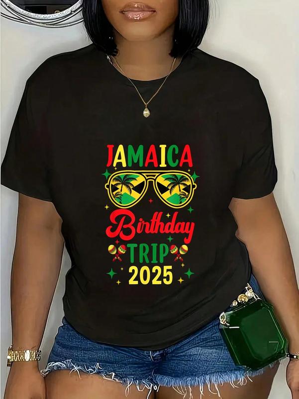 100%25 Cotton  Jamaica Birthday Trip Vacation Summer 2025 Outfit T-Shirt